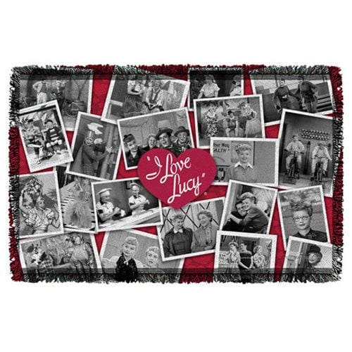 I Love Lucy Time After Time Woven Tapestry Throw Blanket